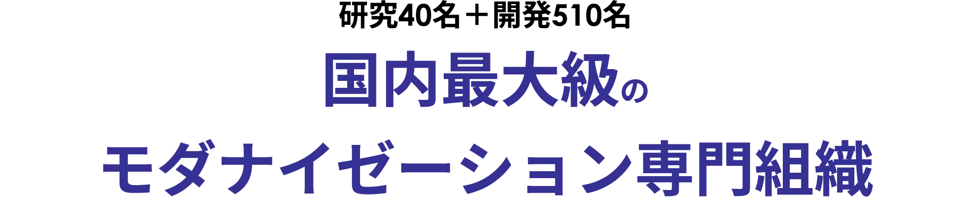 国内最大級のシステム更新専門組 織